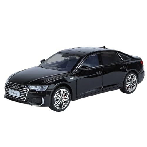 For 1/18 Simulation A6L Limousine Legierung Automodel Sound Und Licht Feedback Türöffnung Spielzeugauto Ornament(Black) von DIYUHUO