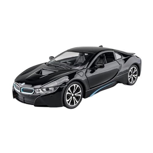 For 1/22 I8 Pull Back Sound And Light Alloy Car Model Metal Simulation Car Model Ornaments Collection Toy Auto(Black) von DIYUHUO