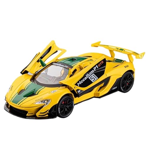 For 1/22 Simulation P1 GTR Legierung Modell Auto Spielzeug Auto Ornament(Yellow) von DIYUHUO