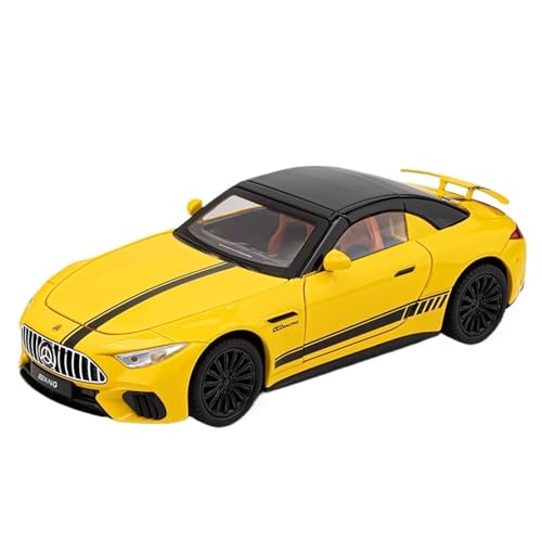 For 1/22 Simulation SL63 Lenker Stoßdämpfer Dach Mit Versteckten Drei Getriebe Sound Und Licht Tür Öffnung Legierung Modell Auto(Yellow) von DIYUHUO