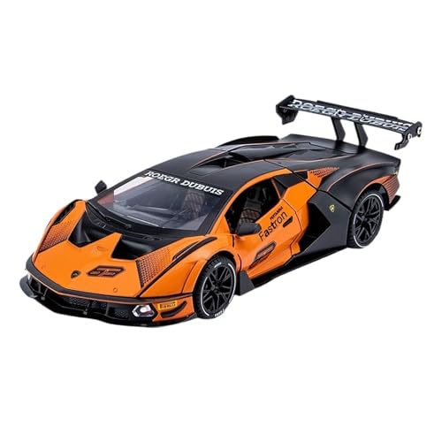 For 1/24 SCV12 Pull Back with Sound And Legierung Automodel Simulation Metall Auto Sammlung Ornamente Spielzeug(Orange) von DIYUHUO