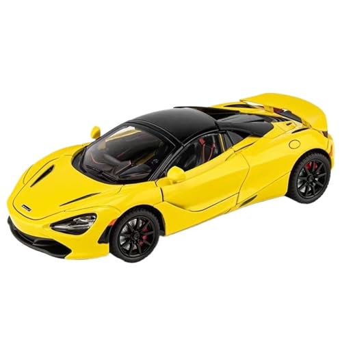 For 1/24 Simulation 720S Convertible Legierung Automodel Lenker Aufhängung Sound Und Licht Feedback Türöffnung Spielzeug(Yellow) von DIYUHUO