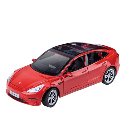 For 1/24 Simulation Alloy Model 3 Car Model Toy Ornament(Red) von DIYUHUO