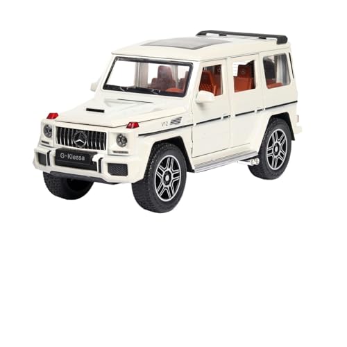 For 1/24 White G63 Legierung Auto Nachahmung Echte Auto Modell Ornamente Sammlung Spielzeug Auto(White) von DIYUHUO