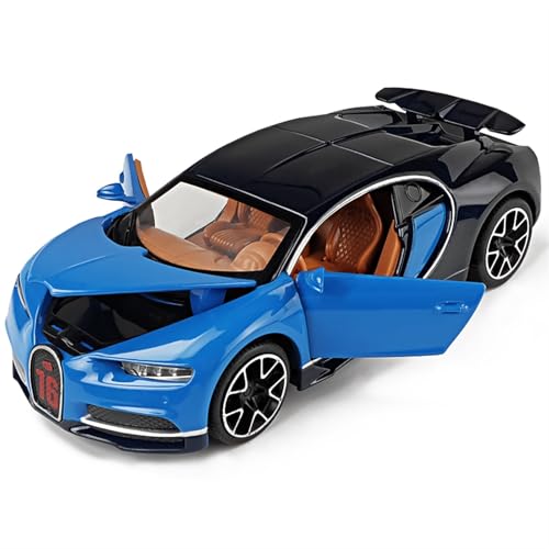 For 1/32 CHIRON Sportwagen Modell Herren Spielzeug Ornamente Kollektion(Blue) von DIYUHUO