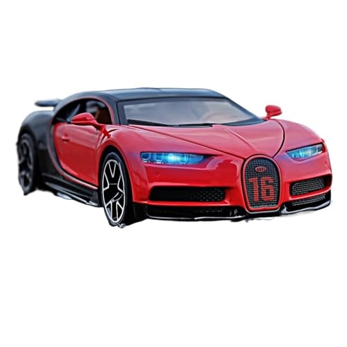 For 1/32 CHIRON Sportwagen Modell Herren Spielzeug Ornamente Kollektion(Rot) von DIYUHUO