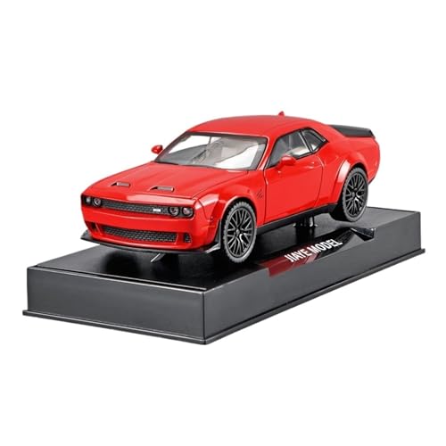 For 1/32 Challenger Hellcat Alloy Muscle Car Model Toy Car Gift Collection (Red) von DIYUHUO