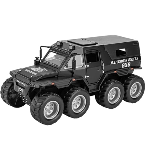 For 1/32 Simulation Eroberer 8X8 Rad Off-Road Legierung Polizei Auto Modell Sound Und Licht Feedback Tür Spielzeug Ornament(Chrom) von DIYUHUO