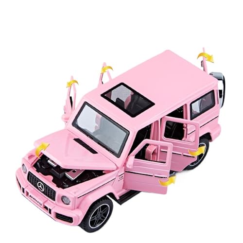 For 1:32 G63 Off-road Legierung Auto Nachahmung Echte Auto Modell Ornamente Sammlung Spielzeug Auto(Pink) von DIYUHUO