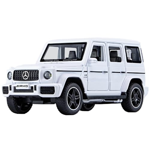 For 1:32 G63 Off-road Legierung Auto Nachahmung Echte Auto Modell Ornamente Sammlung Spielzeug Auto(Weiß) von DIYUHUO