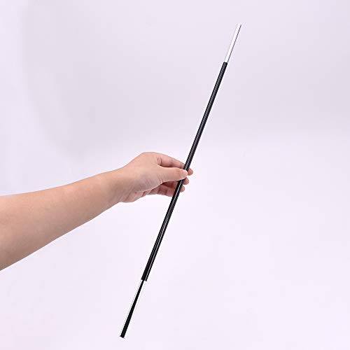 DJ·Wang Mini-Stab (schwarz, 50 cm Länge) Zaubertricks, Bühnen-Zauberstab, erscheint verschwindende magische Gimmick-Requisiten, 10 Stück von DJ·Wang