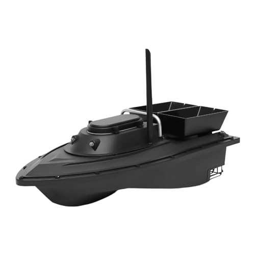 DJOAIUYF Fischköder-Boot 500m Futterboot Bausatz RC Fischköder Boot Köderboot Baitboat Nachtangeln 2kg Auto Cruise Fernbedienung Angelköder-Boot 550 * 267 * 172 mm, Schwarz von DJOAIUYF