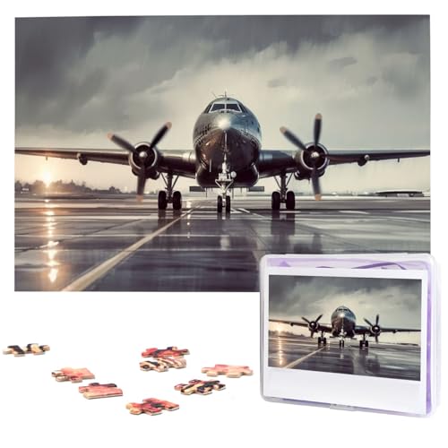 Holzpuzzle Flugzeug-Kunst-Puzzle, 1000 Teile, personalisiertes Bild, Puzzle, Familiendekoration, Puzzle für Erwachsene, Familie, Hochzeit, Abschlussfeier, Geschenk von DJUETRUI