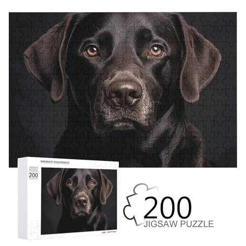 Puzzle 300 Teile Personalisiertes Puzzle für Erwachsene Schwarzer Laborhund Bilderpuzzle Benutzerdefinierte Puzzles aus Fotos Holzpuzzle Klassisches Puzzle für Familie Hochzeit Geburtstag Valentinstag von DJUETRUI