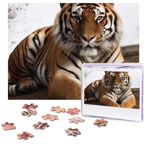 Puzzle 500 Teile Personalisiertes Puzzle für Erwachsene Big Tiger Picture Puzzle Benutzerdefinierte Puzzles aus Fotos Holzpuzzle Klassisches Puzzle für Familie Hochzeit Geburtstag Valentinstag von DJUETRUI