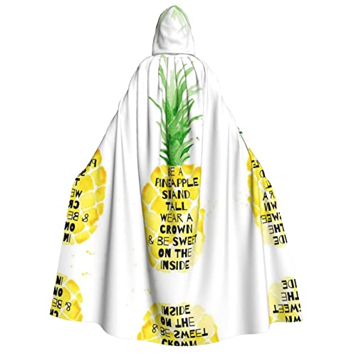 Be A Pineapple Kapuzenumhang für Erwachsene, Halloween-Kostüme, Cosplay, langer Umhang, Verkleidung für Rollenspiele (150 cm) von DJnni