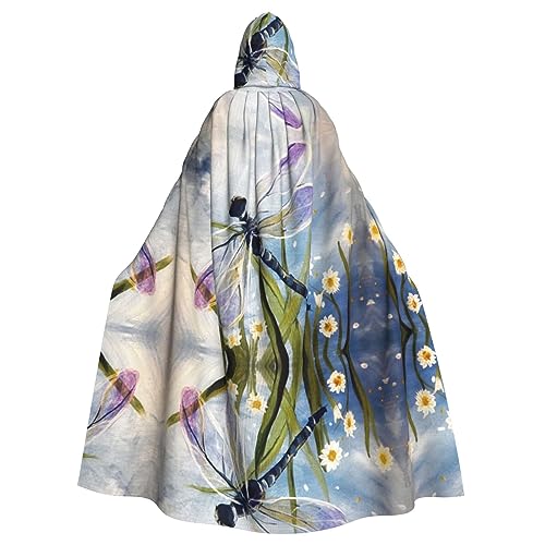 Dragonfly Painting Halloween Costumes Women Men Cosplay Long Cape Cloak Fancy Dress For Role Play (147cm/58") von DJnni