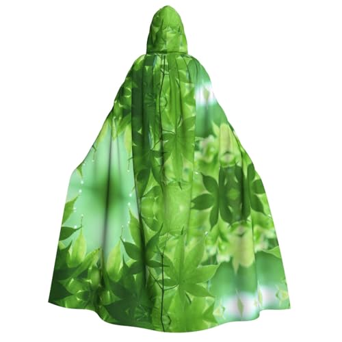 Green Nature Kapuzenumhang für Erwachsene, Halloween-Kostüme, Cosplay, langer Umhang, Verkleidung für Rollenspiele (150 cm) von DJnni