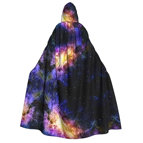 Kapuzenumhang mit Galaxie im Universum, Halloween-Kostüm, Cosplay, langer Umhang, Verkleidung für Rollenspiele (150 cm) von DJnni