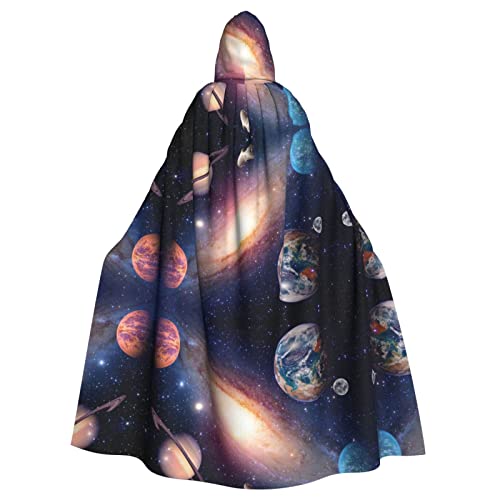 Universum Galaxie Halloween Kostüme Damen Herren Cosplay Langer Umhang Umhang Verkleidung für Rollenspiele (147 cm) von DJnni