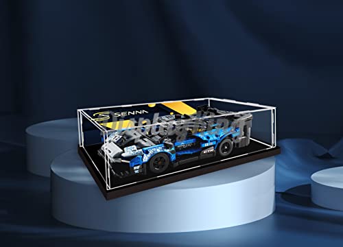 Acryl Vitrine für LEGO McLaren Senna GT 42123 (Lego Set ist nicht im Lieferumfang enthalten) (mit Themenhintergrund) von DK DISPLAYKING