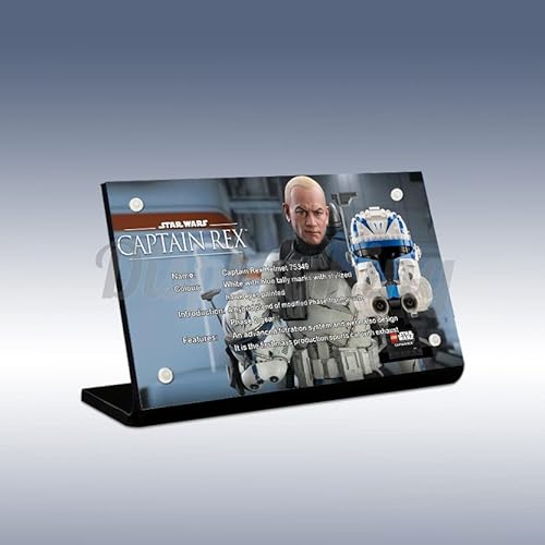 Acrylschild für Lego Captain Rex Helm 75349 (Lego-Set ist nicht im Lieferumfang enthalten) von DK DISPLAYKING