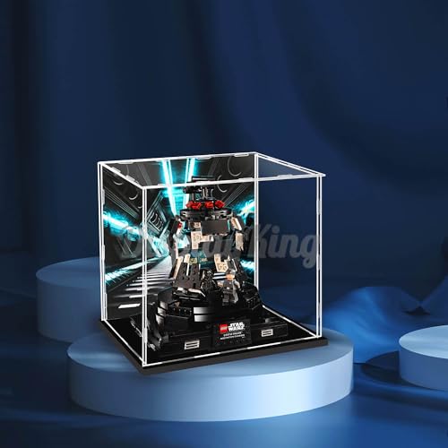 Acrylvitrine für LEGO Darth Vader Meditationskammer 75296 (Lego Set ist nicht im Lieferumfang enthalten) (mit Themenhintergrund) von DK DISPLAYKING