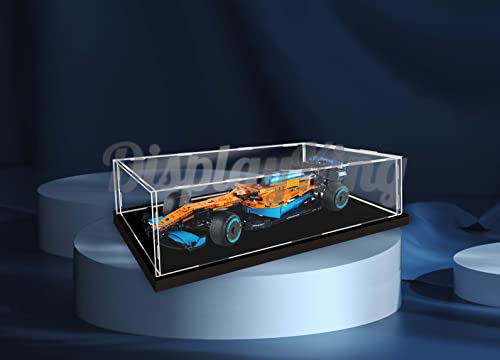 DK DISPLAYKING Acryl Vitrine für LEGO McLaren Formel 1 Rennwagen 42141 (Lego Set ist nicht im Lieferumfang enthalten) (ohne Hintergrund) von DK DISPLAYKING