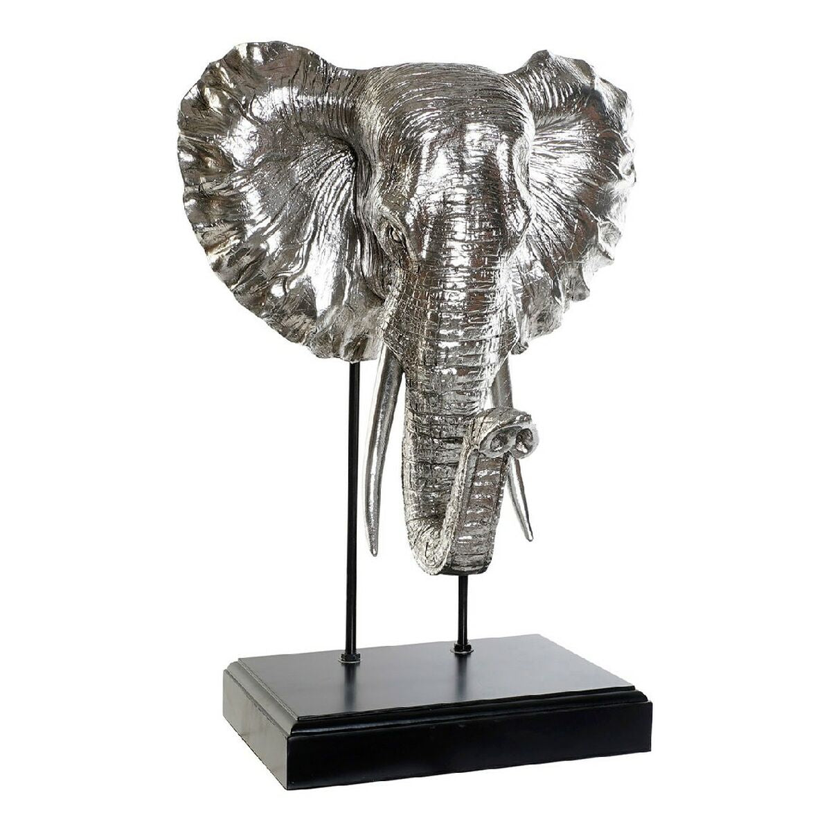 Deko-Figur DKD Home Decor RF-177266 42 x 30 x 56 cm Elefant Silberfarben Schwarz Harz Kolonial Holz MDF von DKD Home Decor