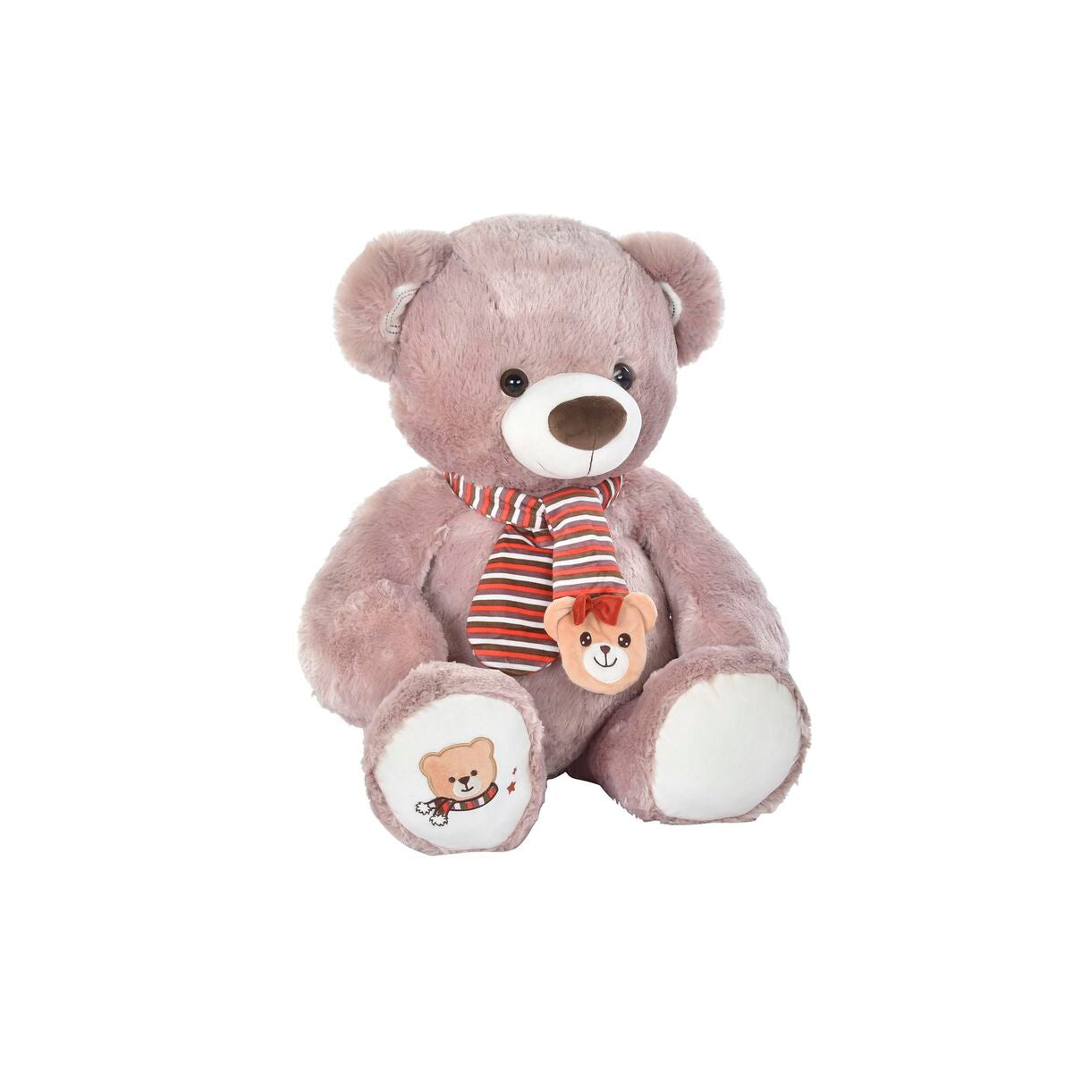 Plüschbär DKD Home Decor Weiß Schal Braun Für Kinder Bär 50 x 30 x 60 cm von DKD Home Decor