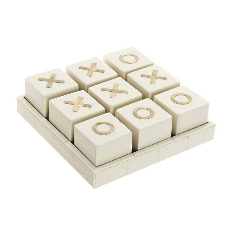 Tic Tac Toe DKD Home Decor Golden Elfenbein (21 x 21 x 6 cm) von DKD Home Decor