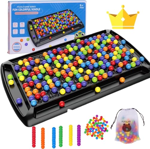 DKIIL NOIYB Intellektuelles Schachbrett, Intellectual Chessboard Dual Duel, Rainbow Ball Elimination Brettspiel, Intellektuelles Schachbrett Doppelduell für Kinder (241 Bälle) von DKIIL NOIYB