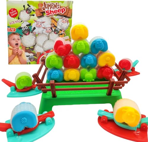 DKIIL NOIYB Schaf Stapelspiel, Katapult-Schaf-Spiel Sheep-Springen-Brettspiel, Puzzlespiele und Stapelbares Balancierspiel für Mehr als 2 Personen Motorikspielzeug für Kinder Geschenke von DKIIL NOIYB