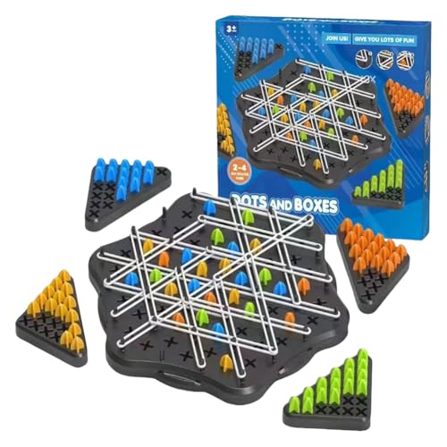 DKIIL NOIYB Triggle Spiel, 2024 New Triggle Spiel Gummibänder, Ketten Dreieck Spiel Dreieck Brettspiel, Triggle Game Interaktives Steckspiel Puzzlespielzeug für Kinder und Erwachsener (A3) von DKIIL NOIYB