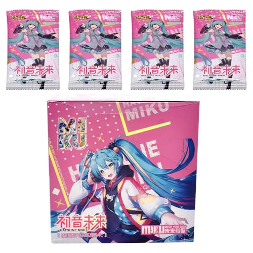 DKLQXCE Hatssune Mikku Karten, Hatssune Mikku Anime Games Sammelkarten, Hatssune Mikku Card Booster Edition Kartenspiel Sets 30-Packungen Games Karten Packs Trading Cards Booster Box als Sammlung von DKLQXCE