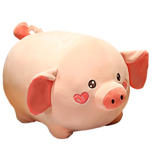 DKLQXCE Schwein Plüsch, Schwein Plüschtiere, Puppe Plüsch Rosa Schwein Molliges 25 cm Tier Plüschfigur Niedliche Schwein Plüschkissen Kissenpuppe Gefüllte für Kinder Kuscheltier von DKLQXCE