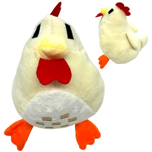 DKLQXCE Stardew Huhn Kuscheltier, Tierhuhn Plüsch Toys, Bauernhof Henne Plüschtier Kissen, Geschenk & Kuscheln, Gemütliches Schmusetier, weicher Hahn von DKLQXCE