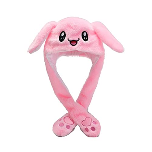 DKaony Hasenmützen, Anime Plush Mützen mit Ohren, Hasenohren Haarreif Kawaii Hat mit Beweglichen Ohrenhut Frauen Kind Mädchen Cosplay von DKaony