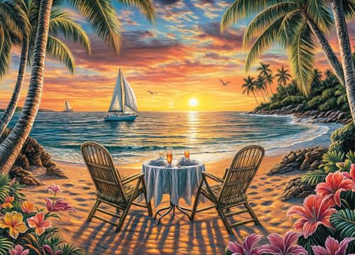 Beach Dinner Jigsaw Puzzle 1000 Teile Erwachsene Sailboat Palm Trees Flowers Puzzle Erwachsene 1000 Teile Puzzles Beach Dinner Jigsaw Puzzle 1000 Teile Erwachsene Sailboat Palm Trees Flowers Puzzle Erwachsene 1000 Teile Puzzles von DKijoys
