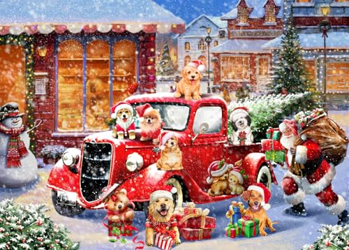 Happy Christmas Weihnachtspuzzle 1000 Teile Puzzle Weihnachten 1000 Teile Puzzle Erwachsene von DKijoys