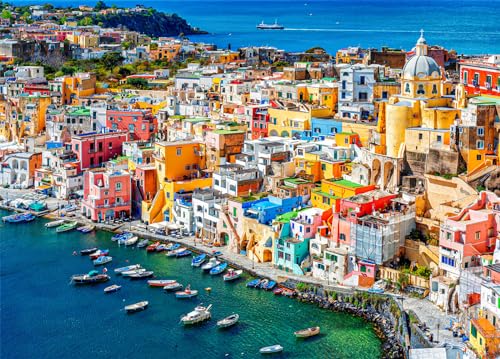 Marina Corricella Puzzle 1000 Teile Erwachsene Procida Island Italy Puzzle Erwachsene 1000 Teile Puzzle von DKijoys