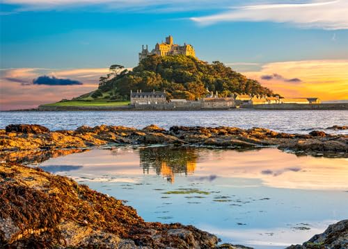 St Michael's Mount Puzzle 1000 Teile Erwachsene Historic Island Castle Puzzle Erwachsene 1000 Teile Puzzle von DKijoys