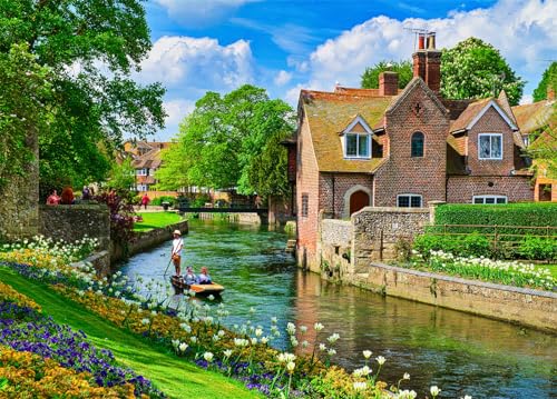 Westgate Gardens Puzzle 1000 Teile Erwachsene River Historic Stour Erwachsene 1000 Teile Puzzle von DKijoys