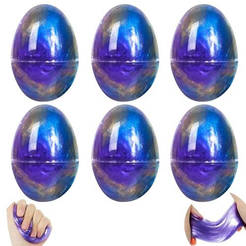 6 Stück Ostern Slime Egg Set, Galaxy Egg Slime Kit, nicht klebrig, Mess-Free und sicher für Mädchen - Ostern Spiele Geschenk Party Favors gefüllt Kindergeburtstag Party und Klassenzimmer Belohnung Set von DLAIUSMALL