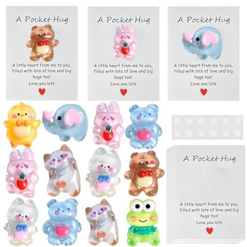 DLAIUSMALL Pocket Hug Token, A Little Pocket Hug Herz (Animals-12pcs) von DLAIUSMALL