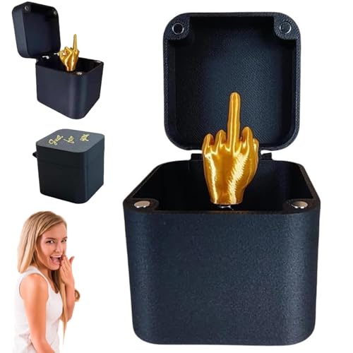 Mittelfinger Box,Mittelfinger In Einer Box, Middle Finger Surprise Gift Box,Mittelfinger Geschenk,Spoof Hand Pop up Gift with Box for Adults,Novelty Fun Prank Gift für Office Desk Decor Home Décor von DLAIUSMALL