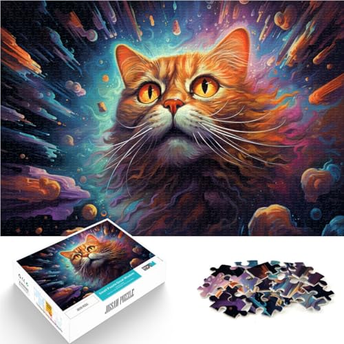 Puzzle „Exotische Katzen“ für Erwachsene 1000 Teile 50 x 75 cm Holzpuzzle Weihnachts- und Geburtstagsgeschenke für Erwachsene und Kinder ab 14 Jahren von DLBHSG