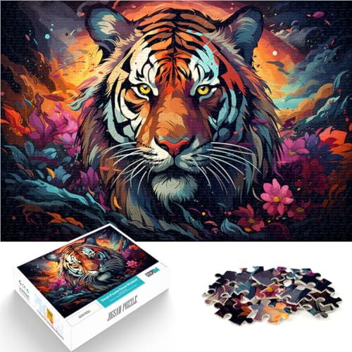 Puzzle „Wütender Tiger“ 1000 Teile für Erwachsene 49,7 x 75,4 cm Holzpuzzle Lernspiele für Erwachsene und Kinder ab 14 Jahren von DLBHSG