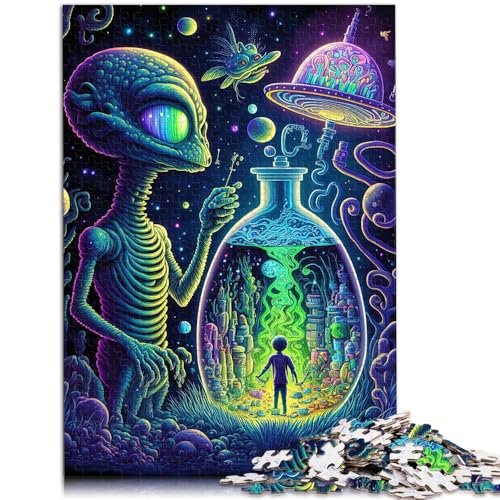 Puzzle Alien-Monster 1000 Teile Puzzle für Erwachsene 19,7 x 29,5 Zoll Holzpuzzle Familienspiele Weihnachts- und Geburtstagsgeschenke geeignet für Erwachsene von DLBHSG