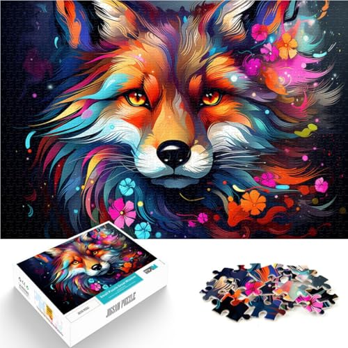 Puzzle Art Fox für Erwachsene 1000 Teile Puzzle-Geschenke 19,7 x 29,5 Zoll Holzpuzzles Puzzles für Erwachsene Geschenke für Erwachsene und Kinder ab 14 Jahren von DLBHSG